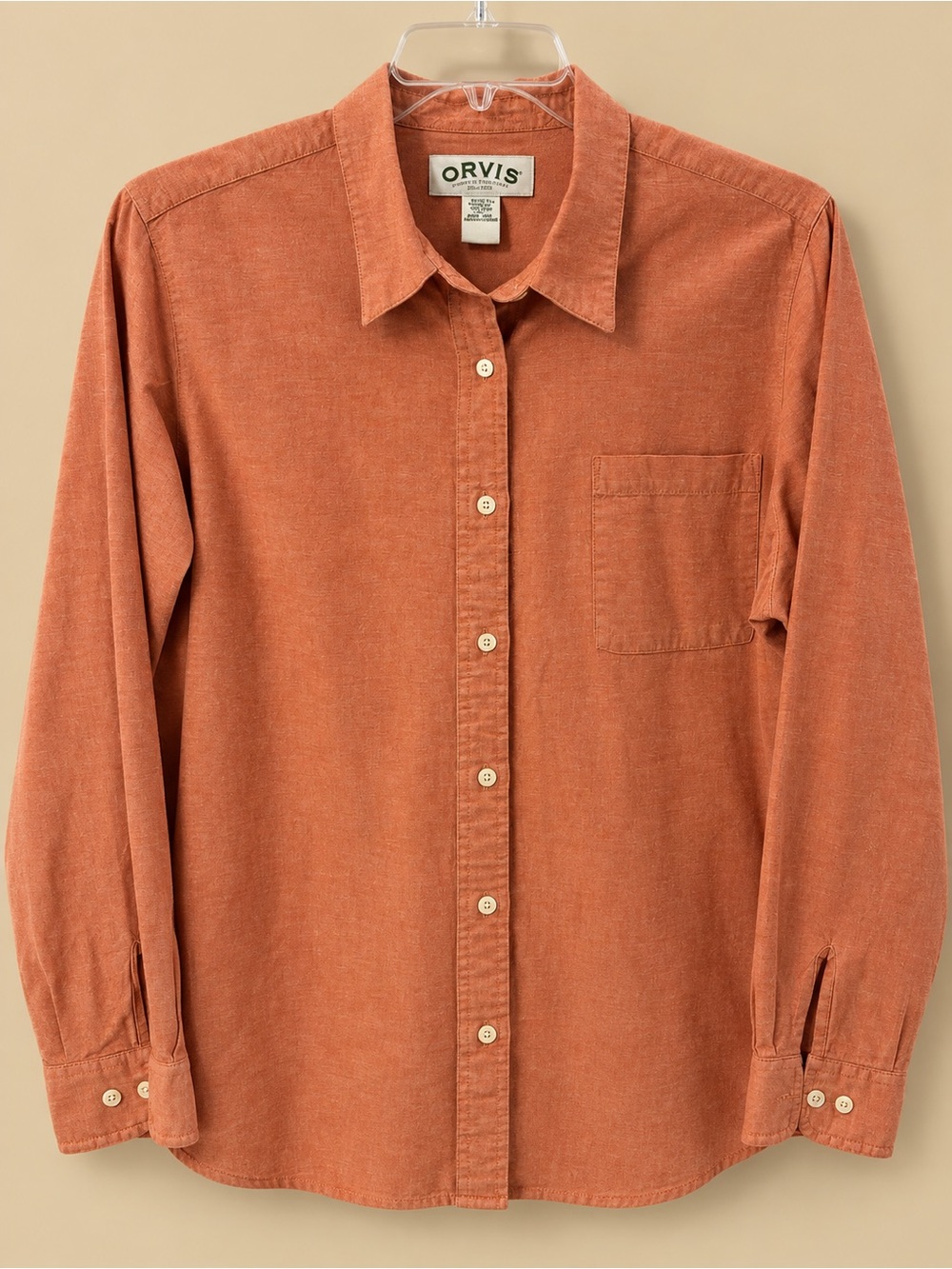 Orvis Women’s Long-Sleeve Corduroy Shirt in Rust